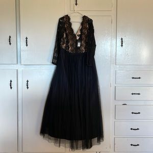 Avenue City Chic Rare Beauty Plus Maxi Formal Black Dress